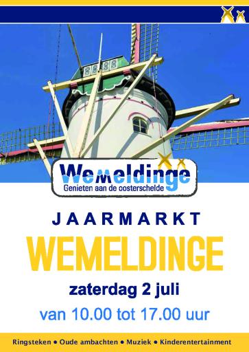 Zaterdag 2 juli Jaarmarkt Wemeldinge