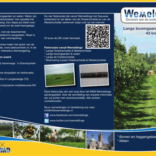 Fietsroute langs de boomgaarden en welen 43km