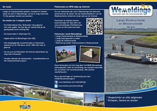 Fietsroute langs de Oosterschelde en Westerschelde 46km